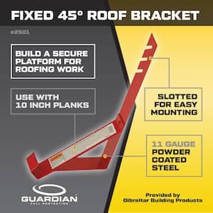 12 Gauge Steel Fixed 45° Roof Bracket for 2 in. x 10 in. Lumber