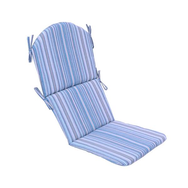 Plantation Patterns 22 in. x 29.5 in. Outdoor Adirondack Chair Cushion in Charleston Stripe