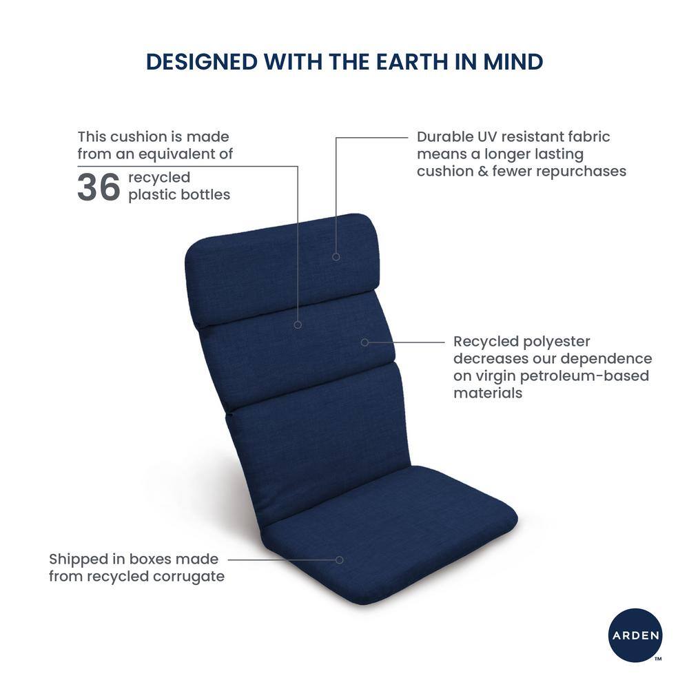 Sapphire Aurora Blue Stripe Outdoor Adirondack Chair Cushion