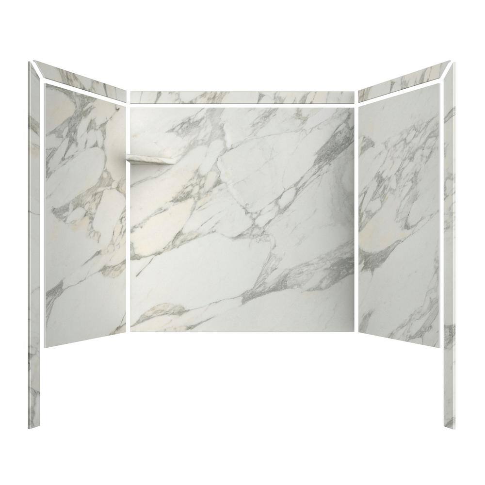 Elite Calcutta Gold Polished Alcove Bathtub Surround Kit