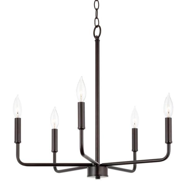 Kira Home Camille 60 Watt 5 Light Oil Rubbed Bronze Modern Chandelier   Oil Rubbed Bronze Chandeliers Rv Cc2469 5 Ob 64 600 