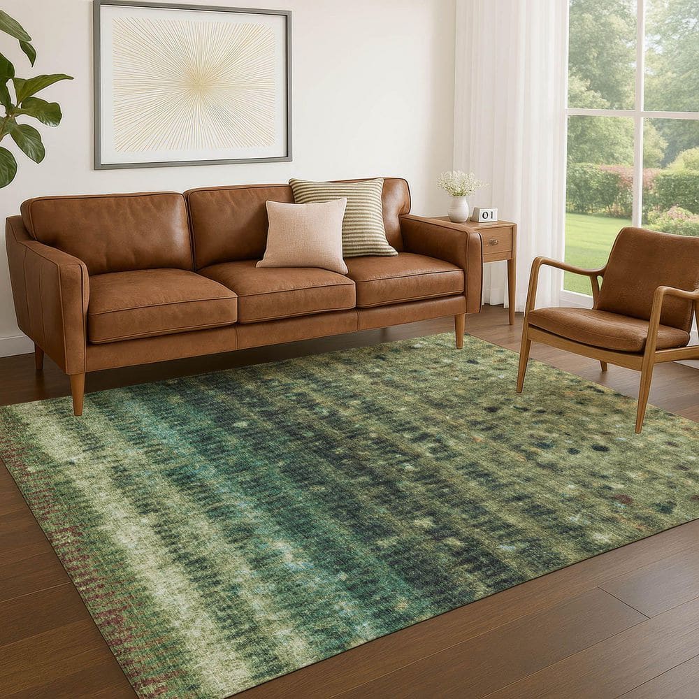 Chantille Machine Washable Indoor/Outdoor Abstract ACN2316 Fern 5 ft. x 7 ft. 6 in. Area Rug price history on PriceWatchPro