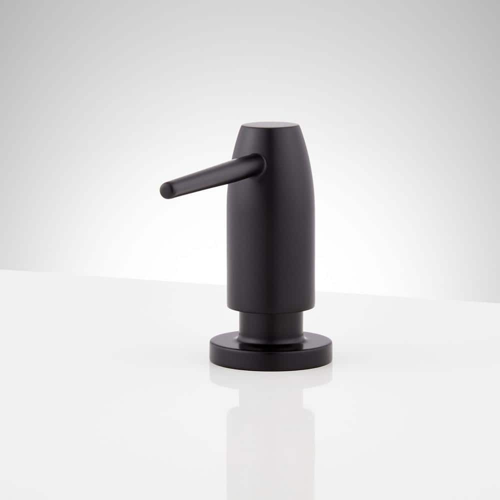 Matte Black Contemporary Metal Soap Dispenser