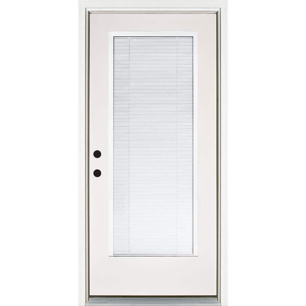 MP Doors 36 in. x 80 in. Smooth White Right-Hand Inswing Full-Lite