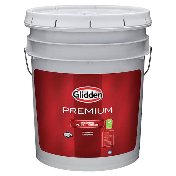 Glidden Premium - 5 gal. Cool Concrete Flat Interior Latex Paint