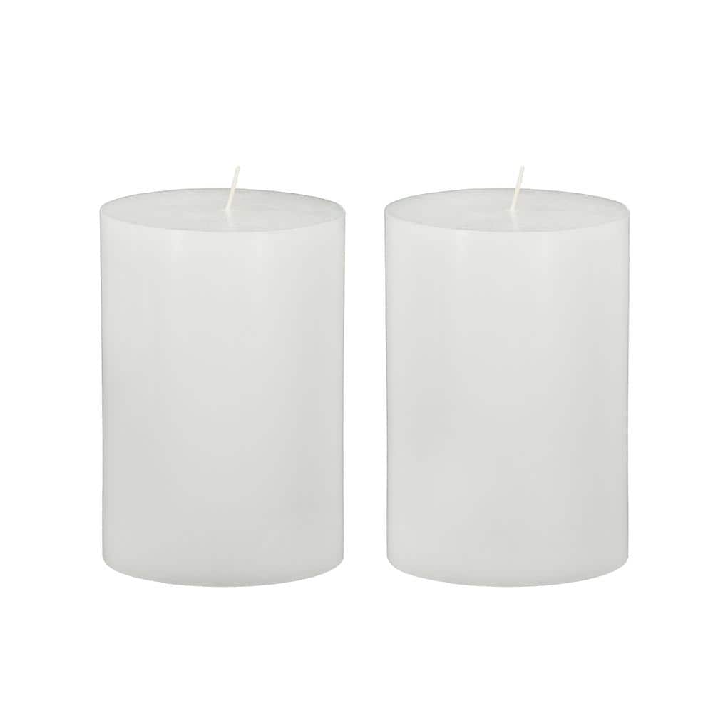 Pragmatic White 4 x 6 in. 2PK Unscented Soy Wax Candle