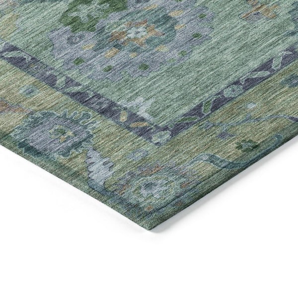 Chantille Machine Washable Indoor/Outdoor Abstract ACN2230 Green 8 ft. x 10 ft. Area Rug