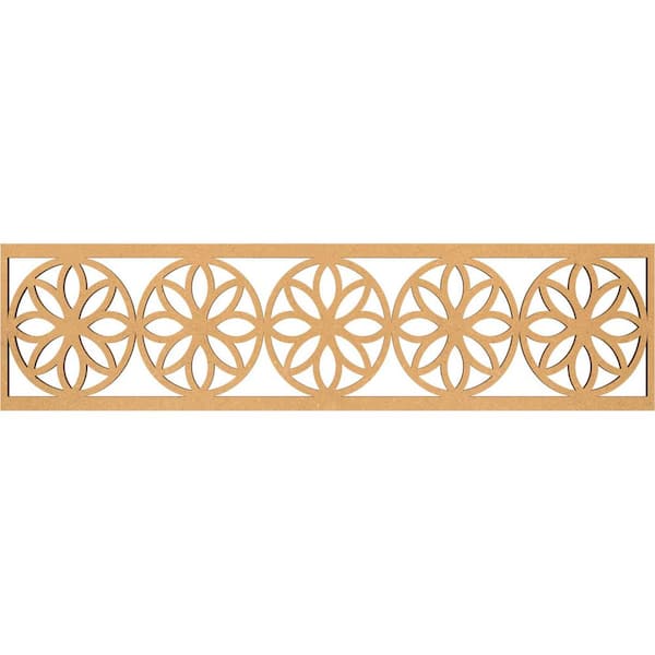 Ekena Millwork Blume Fretwork 0.375 in. D x 47 in. W x 12 in. L MDF Wood Panel Moulding