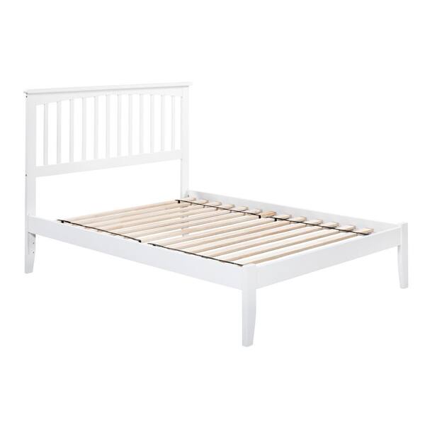 AFI Mission White Full Platform Bed with Open Foot Board AR8731002