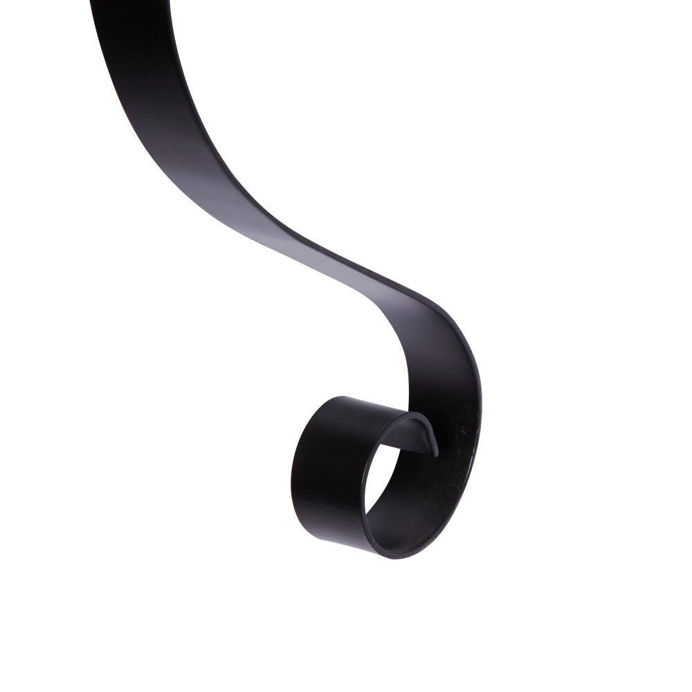 Elegant Scrollwork 27" Black Iron Wall Sconce, Plug-In Electric