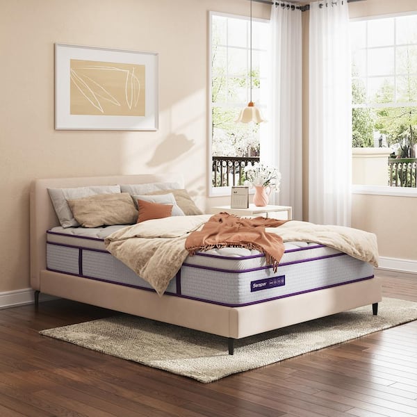 Sersper Serleep Twin Medium Firm Memory Foam Hybrid 5 Zone Innerspring European Top 10 in. Mattress HDKX PTA10T 1