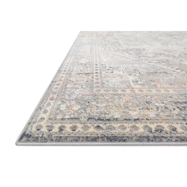 Lucia Grey/Sunset 5 ft. 2 in. x 7 ft. 7 in. Transitional Polypropylene/Polyester Pile Area Rug