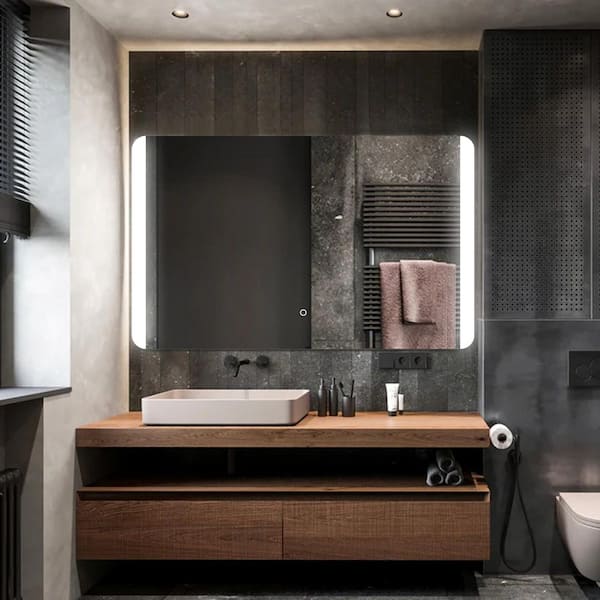 30 in. W x 48 in. H Modern Rectangular Backlit LED Frameless Wall Mirror Bathroom Vanity Mirror