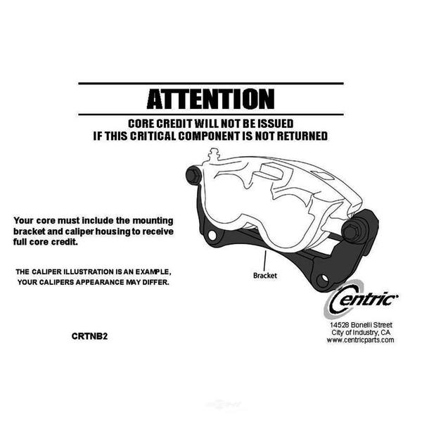Centric Parts Disc Brake Caliper 1997-2004 Chevrolet Corvette