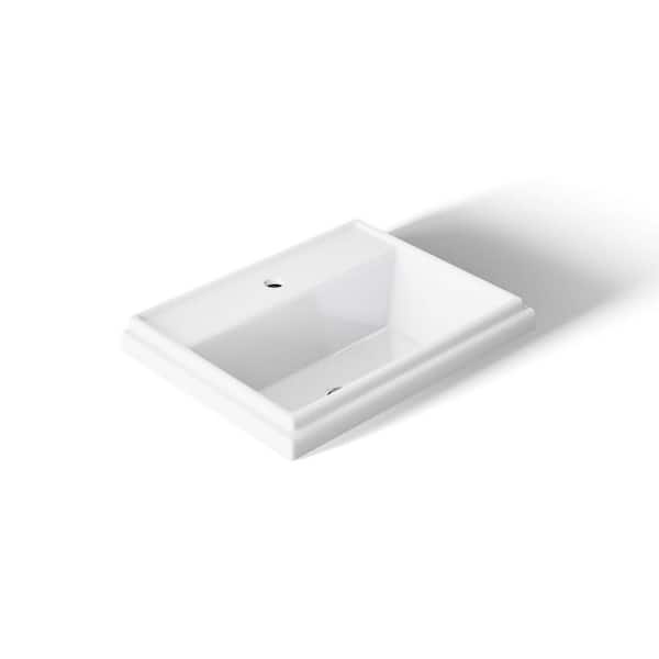Tresham 21.8 in. x 16.56 in. Drop-In Bathroom Sink in White Vitreous China