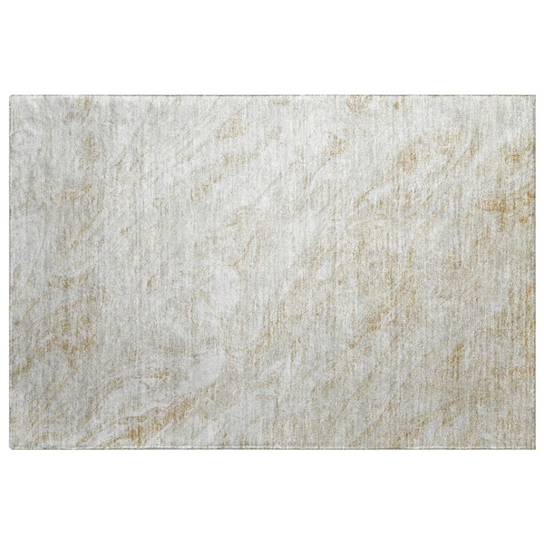 Dream Shag Premium Machine Washable Abstract ADS640 Ivory 2 ft. x 3 ft. Accent Rug