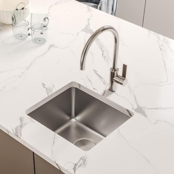 Modena 18 in. Undermount Single Bowl 16-Gauge Stainless Steel Bar Prep Kitchen Sink with Gently Rounded Corners