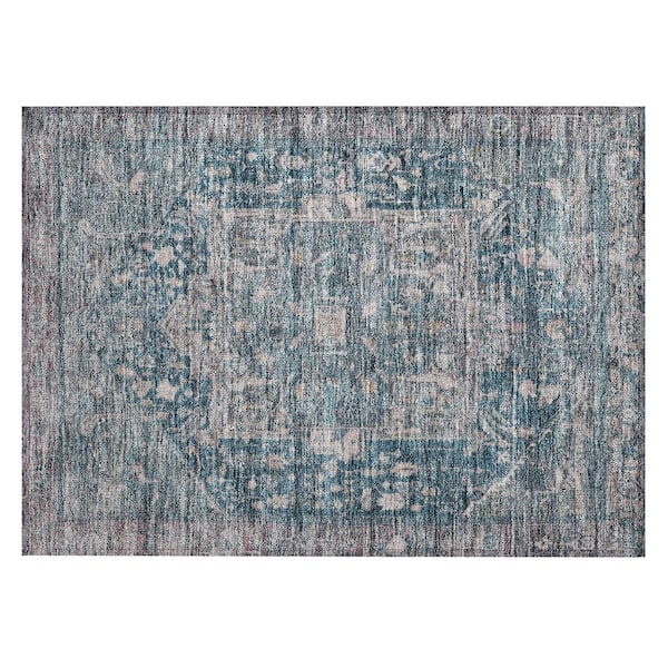 Chantille Machine Washable Indoor/Outdoor Abstract ACN1240 Blue 1 ft. 8 in. x 2 ft. 6 in. Area Rug