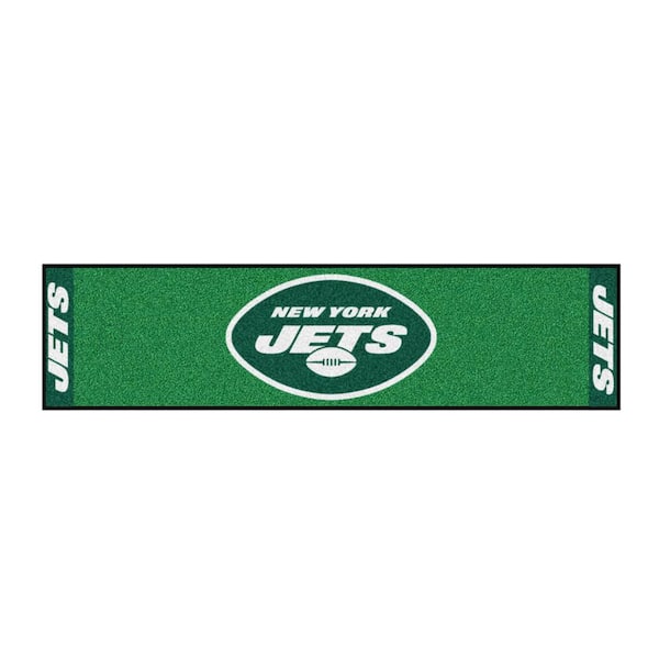 FANMATS NFL New York Jets 1 ft. 6 in. x 6 ft. Indoor 1-Hole Golf Practice Putting Green