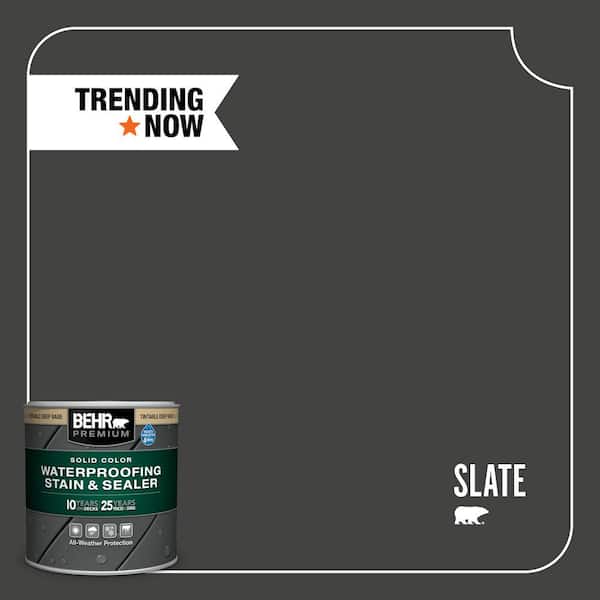 BEHR PREMIUM 8 oz. #SC-102 Slate Solid Color Waterproofing Exterior Wood Stain and Sealer Sample