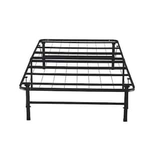 Black 14" Twin Bed Frame Heavy Duty Foldable Bed Frame Folding Bed Frame with Steel Metal Slats Mattress Foundation