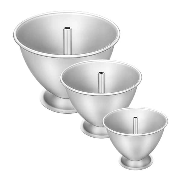 Princess Dress 3-Cup Aluminum Alloy Non Stick Cake Pan Baking Mold Kit for Wedding Birthday Anniversary 3 Pcs