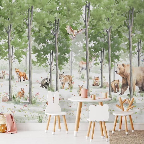 Woodland Animals Wall Mural