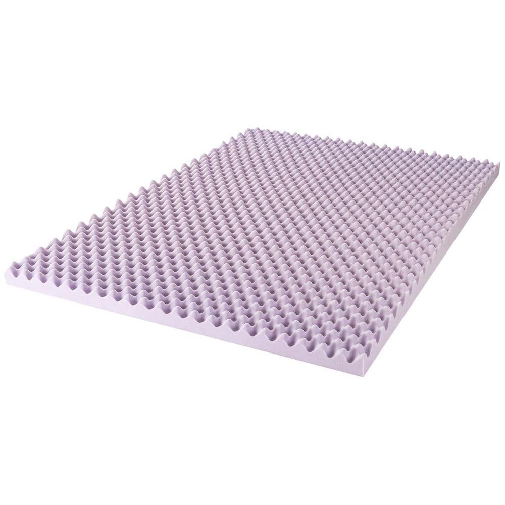 Swirl Series Twin Medium Lavender Gel Memory Foam 2 in. Bed-in-a-Box Mattress Topper price history on PriceWatchPro