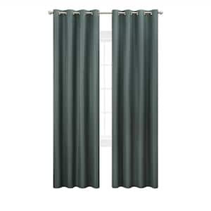 Ultimate Charcoal Blackout Grommet Curtain - 52 in. W x 108 in. L (2-Panels)