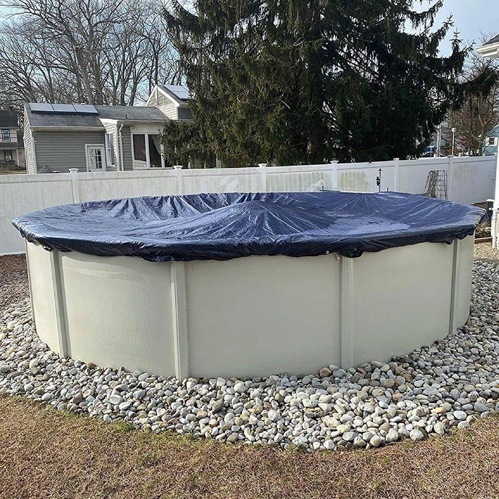 21 Ft Round Blue Laminated Polyethylene Winter Pool Cover