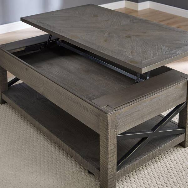 Steve Silver Dexter 36 in. Gray Medium Rectangle Wood Coffee