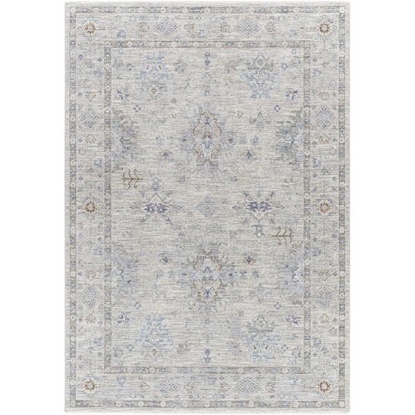 Virginia Sage Traditional Border 6 ft. 7 in. x 9 ft. 10 in. Area Rug