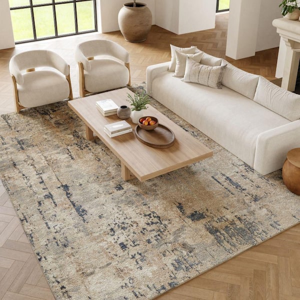 Concerto Beige/Grey 10 ft. x 14 ft. Contemporary Area Rug