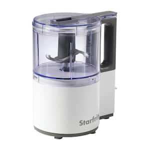 4-Cup 3-Speed White Food Processor with Oscillating Blades