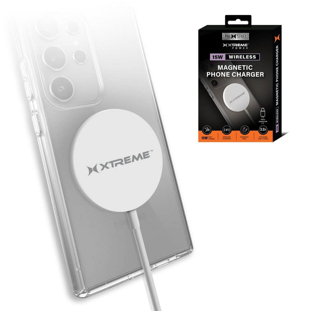 Magnetic 15W Wireless Phone Charger, 3.2 Foot Cable, USB C, Fast Wireless Charging Pad, MagSafe Wireless Charging Pad price history on PriceWatchPro
