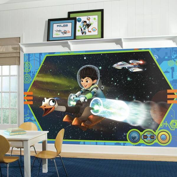 RoomMates 72 in. x 126 in. Miles From Tomorrowland XL Chair Rail 7-Panel Prepasted Mural