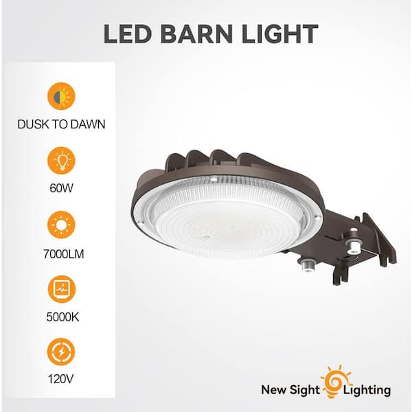 New Sight Lighting Bronze Integrated LED Dusk to Dawn Area Light