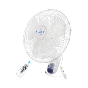 16 Inch 3 Speed-3 Oscillating Modes Digital Wall Mount Fan in White with Remote Control, ETL Certified