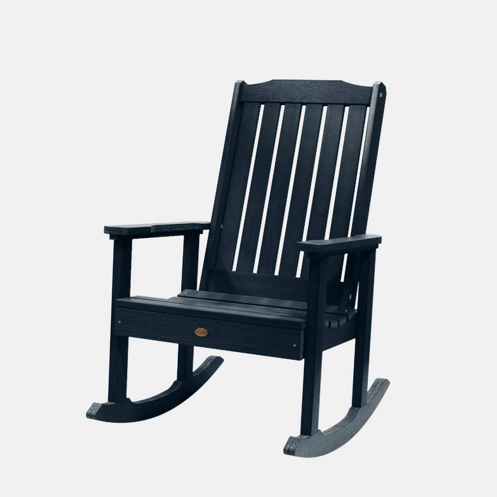 Highwood Lehigh Federal Blue Plastic Outdoor Rocking Chair AD-RKCH1-FBE ...