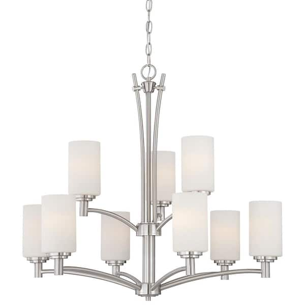 Thomas Lighting Pittman 9-Light Brushed Nickel Hanging Chandelier