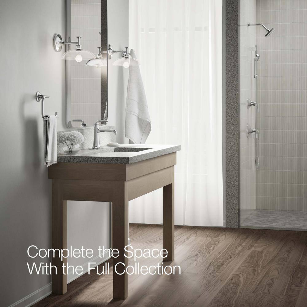 Polished Chrome Single-Handle Monoblock Bathroom Faucet