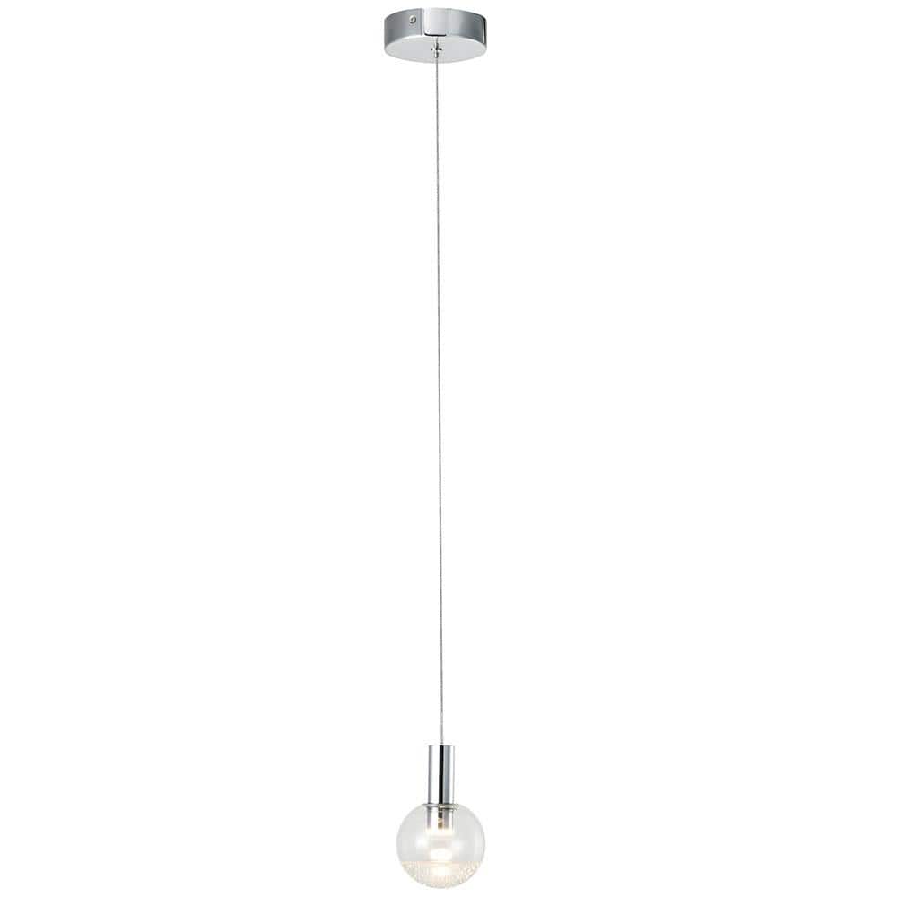 Sienna 5" Chrome Glass LED Pendant Light