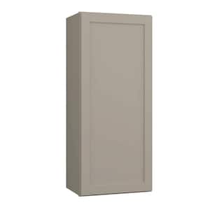 Courtland 18 in. W x 12 in. D x 42 in. H Assembled Shaker Wall Kitchen Cabinet in Sterling Gray