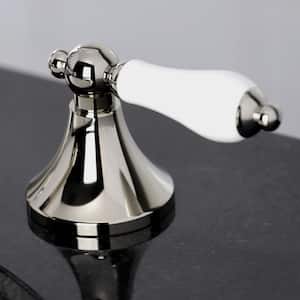 Vintage 8 in. Widespread 2-Handle Bathroom Faucet in Polished Nickel