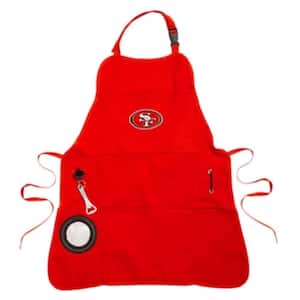 San Francisco 49ers NFL 24 in. x 31 in. Cotton Canvas 5-Pocket Grilling Apron with Bottle Holder