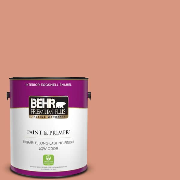 BEHR PREMIUM PLUS 1 gal. #BIC-17 Tropical Blooms Eggshell Enamel Low Odor Interior Paint & Primer