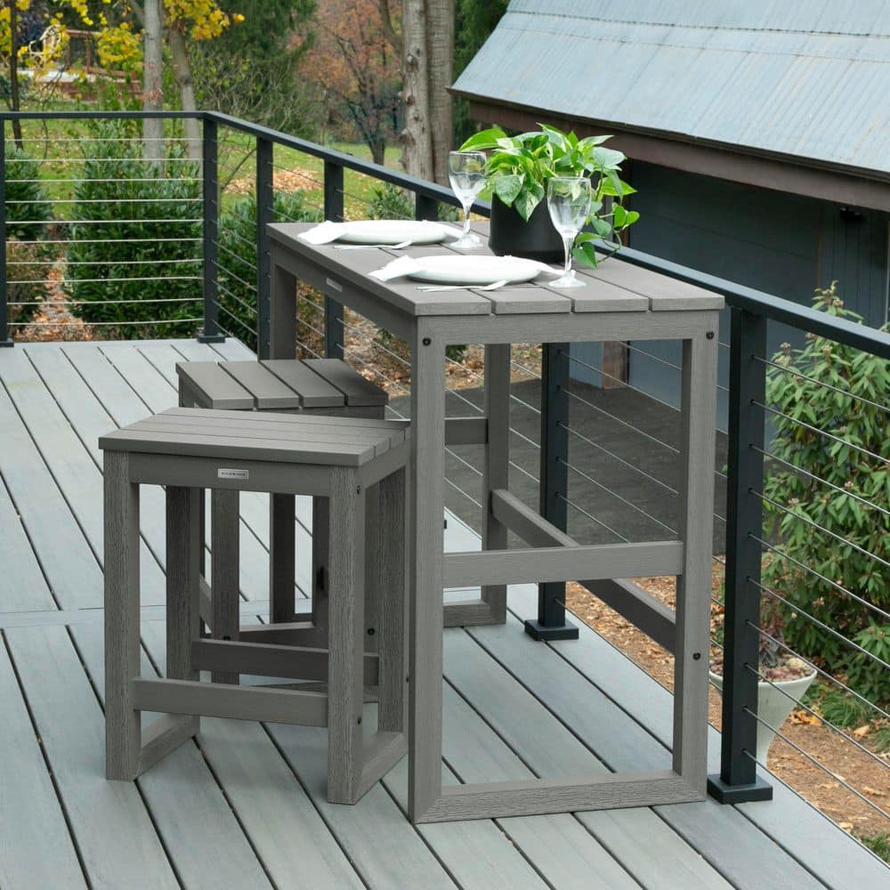 Monroe Modern Coastal Teak Counter Height Balcony 3-Piece Set price history on PriceWatchPro