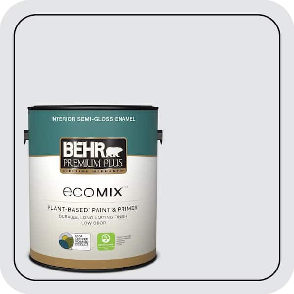 1 gal. #MQ3-31 Dutch White Semi-Gloss Enamel EcoMix Plant-Based Interior Paint & Primer