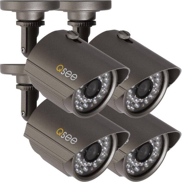 Q-SEE Premium Series Indoor/Outdoor 700 TVL Bullet Security Cameras with 100 ft. Night Vision (4-Pack)