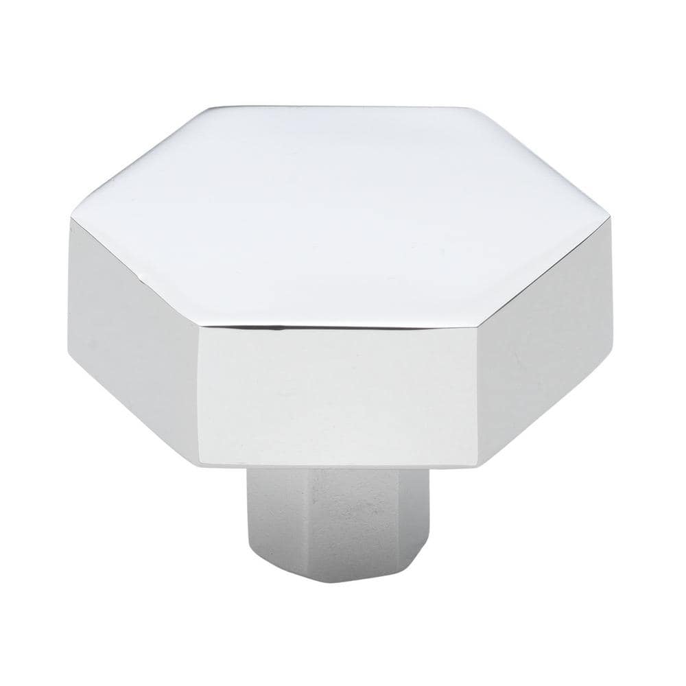 1-1/2 in. Polished Chrome Solid Hexagon Cabinet Drawer Knobs (10-Pack) price history on PriceWatchPro